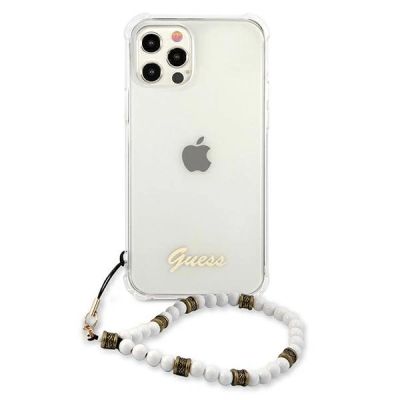 3. Guess GUHCP12LKPSWH iPhone 12 Pro Max 6.7" Transparent Hardcase White Pearl