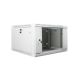 5. Lanberg WF01-6606-10S single-section cabinet (6U; 368mm / 600mm / 600 mm; wall-mounted; Glass; 19''; gray)