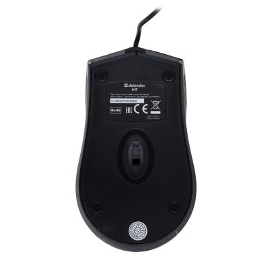 4. Defender Wired Mouse HIT MB-530 Black OTPICAL 1000DPI 3P 52530