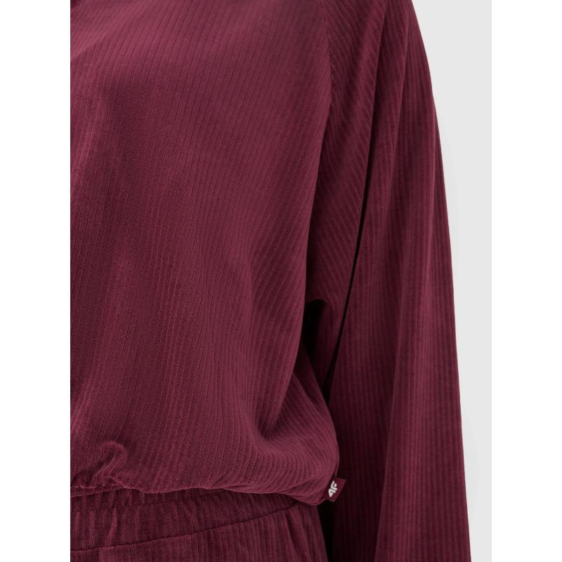 6. Women's velour sweatshirt without a hood, 4F 4FRAW24TSWSF2054-60S