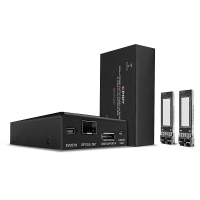 2. Fiber Optic DisplayPort 1.2 KVM Extender Lindy 300m