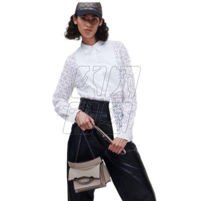 4. Karl Lagerfeld KL Monogram Lace Bib Shirt W 220W1600