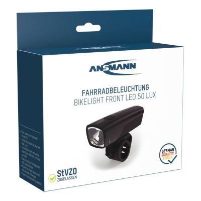 9. Ansmann 1600-0524 bicycle light LED front light 50 lm