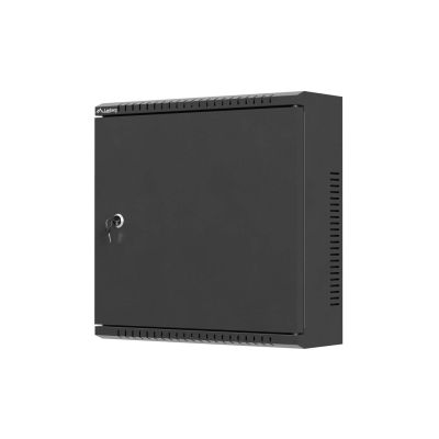 2. TPR 10" INSTALLATION CABINET WITH MESH BOARD 400X400X140 BLACK LANBERG (ASSEMBLED)