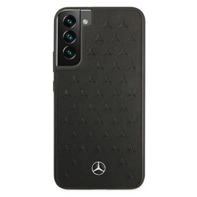 3. Mercedes Leather Stars Pattern Case for Samsung Galaxy S22+ - Black