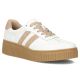 Women's leather suede platform shoes, white Filippo DP6776