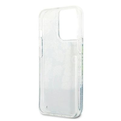 7. Guess GUHCP13LLFLSN iPhone 13 Pro / 13 6.1" green/green hardcase Flower Liquid Glitter