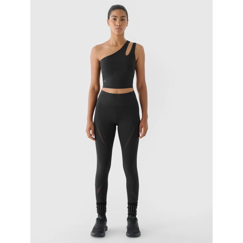 2. One-shoulder training crop top 4F x anna lewandowska 4F 4FALSAW24TFSLF515-20S