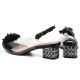 5. Black transparent sandals with a decorative heel D&A MR62-9100