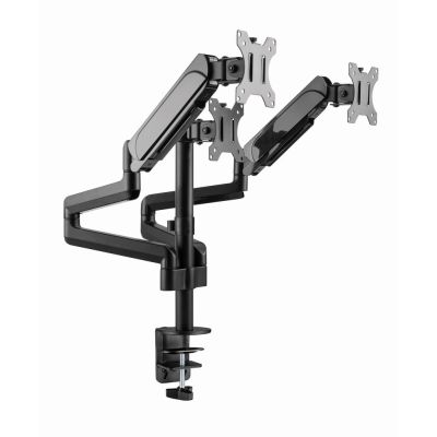 3. GEMBIRD ADJUSTABLE DESK ARM/MOUNT FOR 3 MONITORS 17-27, VESA 100X100MM, UP TO 7 KG