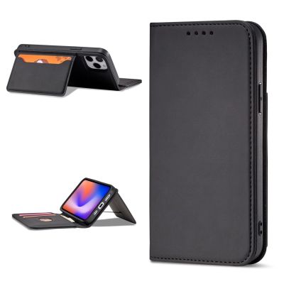 4. Magnet Card Case for iPhone 12 Pro Pouch Card Wallet Card Holder Black