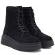 4. Women's suede ankle boots on a thick platform, black M.Daszyński SA257-1