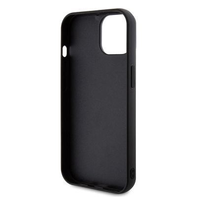 7. Karl Lagerfeld 3D Rubber Glitter Logo case for iPhone 15 - black