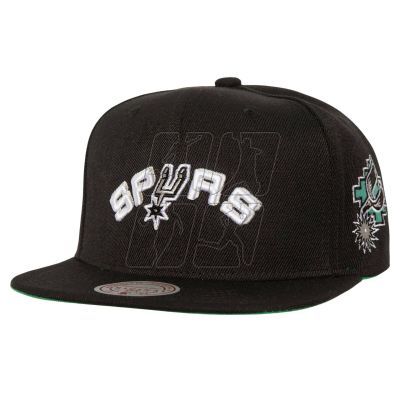 Mitchell & Ness NBA San Antonio Spurs Triple Play Snapback Cap HS8578-SASBLCK