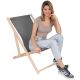 2. CLASSIC GRAY WOODEN DECK CHAIR