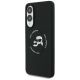 2. Karl Lagerfeld Silicone nauble Heads And Circle MagSafe case for Samsung Galaxy S25 Edge - black