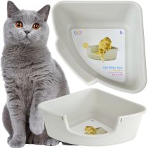 OPEN CORNER CAT LITTERS BOX
