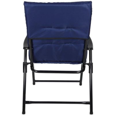 10. FOLDING GARDEN CHAIR 59X66X45/90CM WITH NAVY BLUE CUSHION