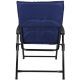 10. FOLDING GARDEN CHAIR 59X66X45/90CM WITH NAVY BLUE CUSHION