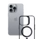 15. 3mk Satin Armor MagCase with MagSafe iPhone 16 Pro Max - Clear with Black Frame
