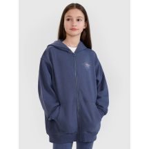 Girls' sweatshirt with a hood, 4F 4FJWSS25TSWSF1482-22S