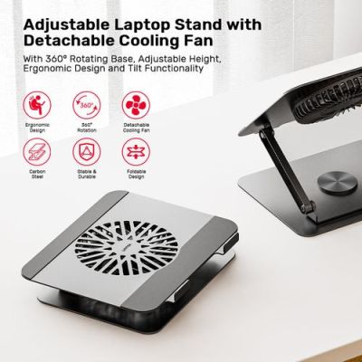 4. UNITEK OT1098AGY01 laptop stand Notebook and tablet stand Silver 43.9 cm (17.3")