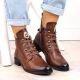 10. Insulated flat-heeled ankle boots Jezzi W JEZ412C brown