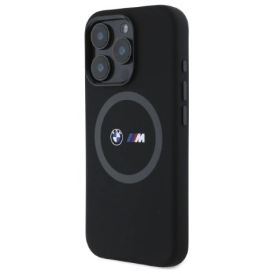 2. BMW M Silicone Printed Ring MagSafe Case for iPhone 16 Pro Max - Black