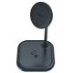 4. Acefast 15W Qi Wireless Charger for iPhone (with MagSafe) and Apple AirPods Stand Holder Magnetic Holder Gray (E6 gray)