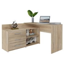 Corner desk + chest of drawers DANY 120x50xH76 sonoma