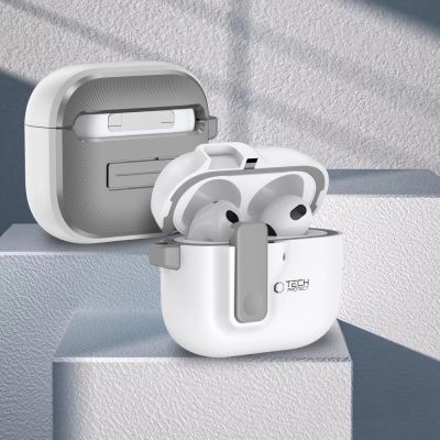 3. Tech-Protect Slim Hook Case for AirPods 4 - White