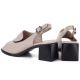 4. Women's beige leather high-heeled sandals Vinceza 26-66920