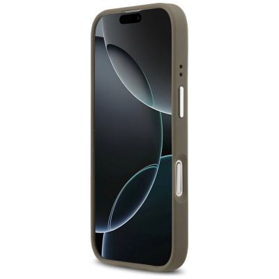 5. Guess Grained Big 4G Classic Logo iPhone 17 Case - Brown