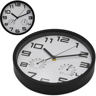 6. WALL CLOCK 25CM WITH THERMOMETER WHITE