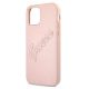 6. Guess GUHCP12LRSAVSRG iPhone 12 Pro Max 6.7" pink/pink hardcase Saffiano Vintage Script