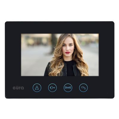 10. EURA VDP-90A3 DELTA video intercom + black monitor