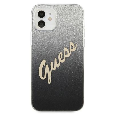 3. Guess GUHCP12SPCUGLSBK iPhone 12 mini 5.4" black/black hardcase Glitter Gradient Script