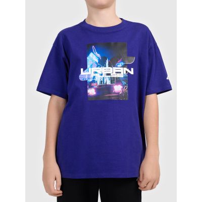 Boy's printed T-shirt 4F 4FJWAW26TTSHM3516-36S