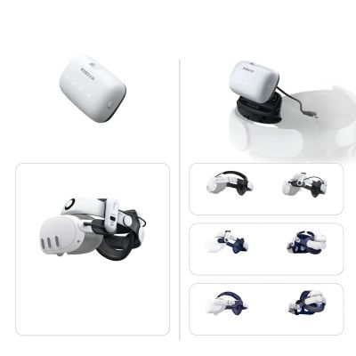 6. BoboVR B100 External Battery for Meta Quest S3 Pro and E3 Pro - White