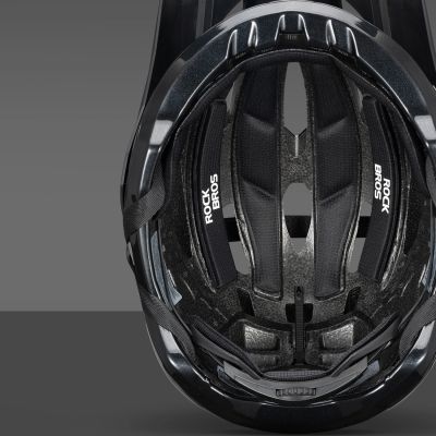 8. Rockbros LK-99 Mountain Bike Helmet with Adjustable Visor and Magnetic Closure 58-62 cm - Black
