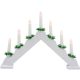 2. WOODEN ADVENT CANDLE HOLDER WHITE 7 LIGHTS BATTERY POWERED