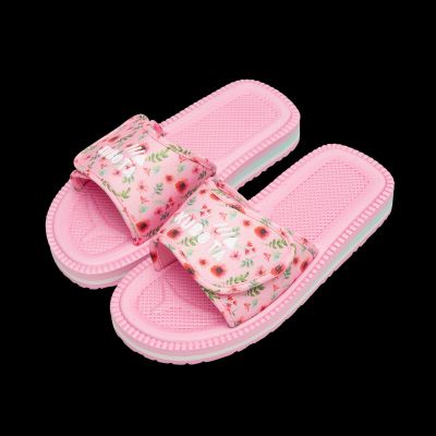 5. Kubota Velcro Flip Flops Multicolor Floral Pink K25SS-100-001-28-1