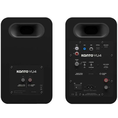 2. Kanto Audio YU4 – 140W Active Bluetooth / Phono Speakers – Matte Black (Pair)