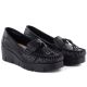 3. Black leather wedge moccasin shoes Vinceza 39990
