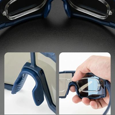 5. Rockbros SP258 ROAD TO SKY Cycling Glasses Polarized Blue Lenses - Navy Blue