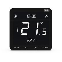 Wired two-state flush-mounted room thermostat black ST-297z v3 Tech controllers