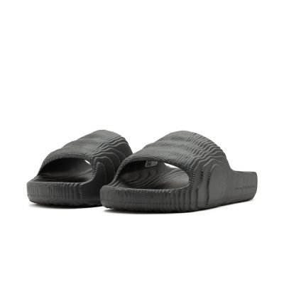 3. Men's adidas Adilette 22 Grey Five lifestyle flip-flops, fashionable for summer, black (HP6522)