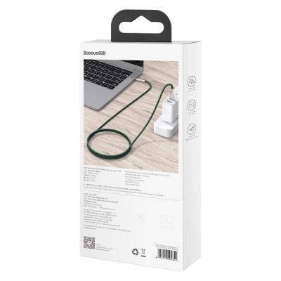 6. Baseus Cafule Series Metal Data USB-C / USB-C PD QC SCP 100W 5A 2 m cable - green
