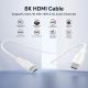 3. UNITEK HDMI 2.1 CABLE 8K HDR WHITE 3M