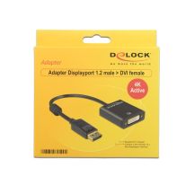 DeLOCK 62599 Adapter Cable 0.2m DisplayPort DVI-I Black